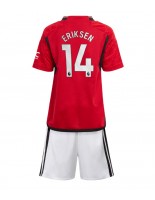Manchester United Christian Eriksen #14 Domácí dres pro děti 2023-24 Krátký Rukáv (+ trenýrky)
